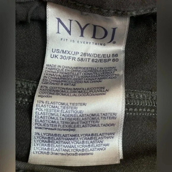 NYDJ Higher Rise Ami Skinny Jeans Color GILT Size 26W - Picture 3 of 4